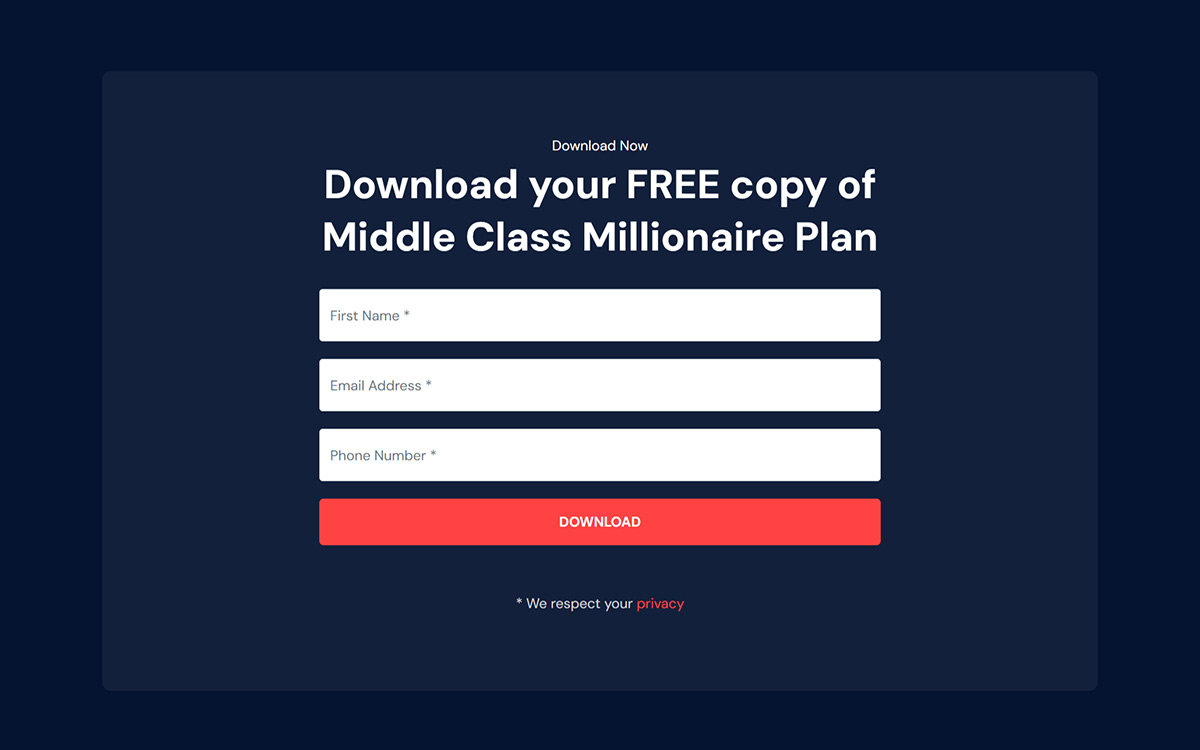 Middle Class Millionaire Plan